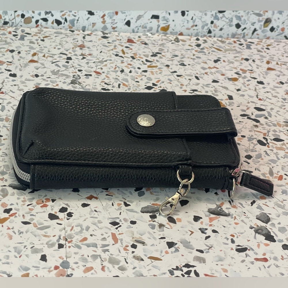 Phone Holder Black Textured Wallet - Picture 2 of 16